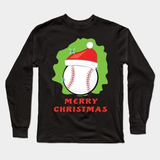 Merry Baseball Christmas - Funny Long Sleeve T-Shirt